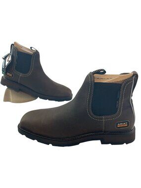 Ariat Groundbreaker Chelsea H2O Steel Toe Work Boots Dark Brown Size 14 EE Wide